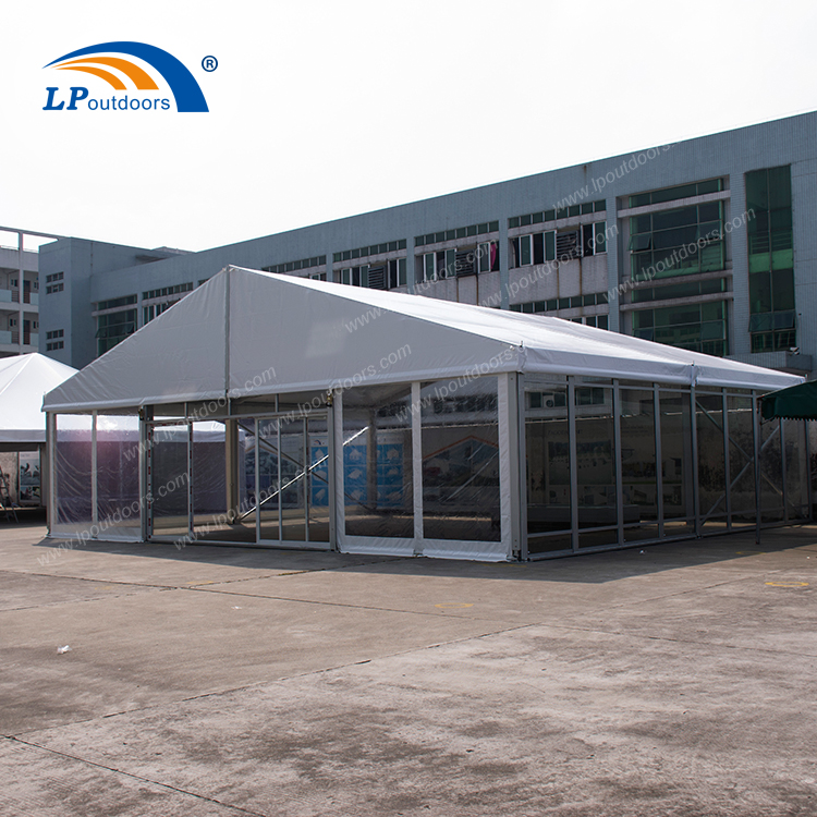 20M white temporary industrial tent as warehouse with sandwich walls