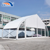15m Outdoor Clear Span Curve Heart Shape Marquee Tent Aluminum Frame Structure Building with Clear Wall 