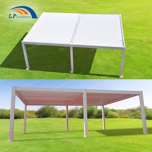 Modern 6x8m aluminum louvered pergola