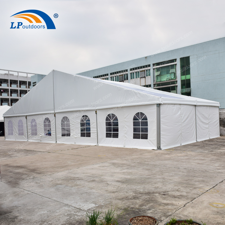 20M white outdoor industrial warehouse tent with rolling door