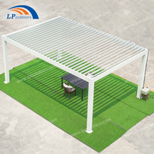 Freestanding Aluminum Bioclimatic Pergola Smart Waterproof Louvered Roof Motorized Shade Gazebo For Outdoor Living