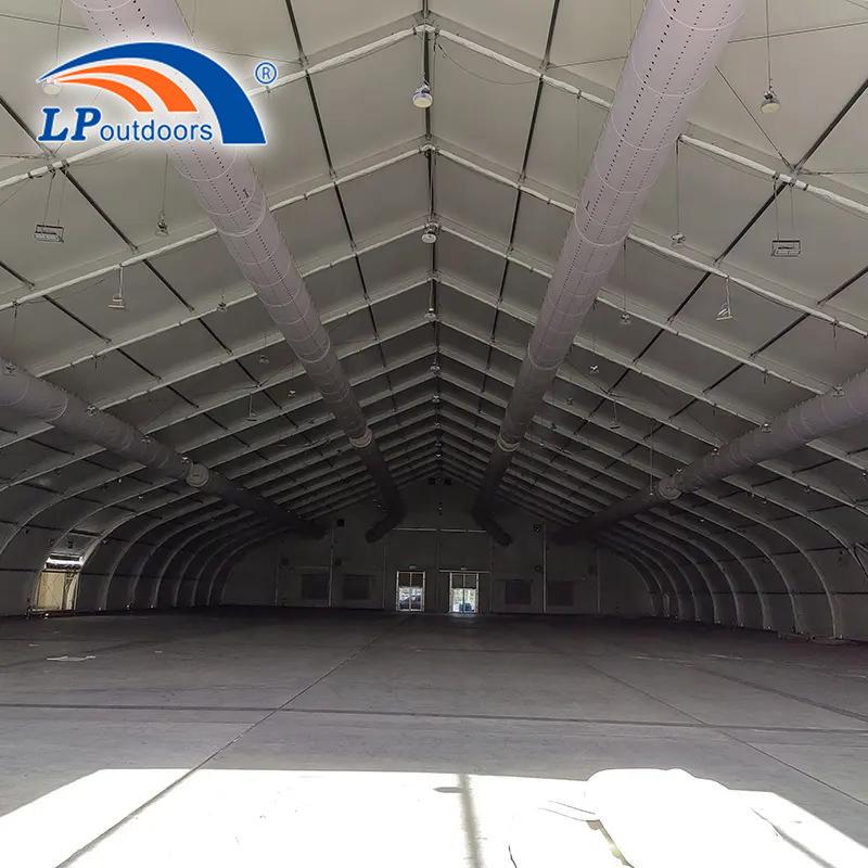 Hig Durable Curved Roof Tent Structure Building Special Aluminum Frame Tent Industry Warehouse Tents 