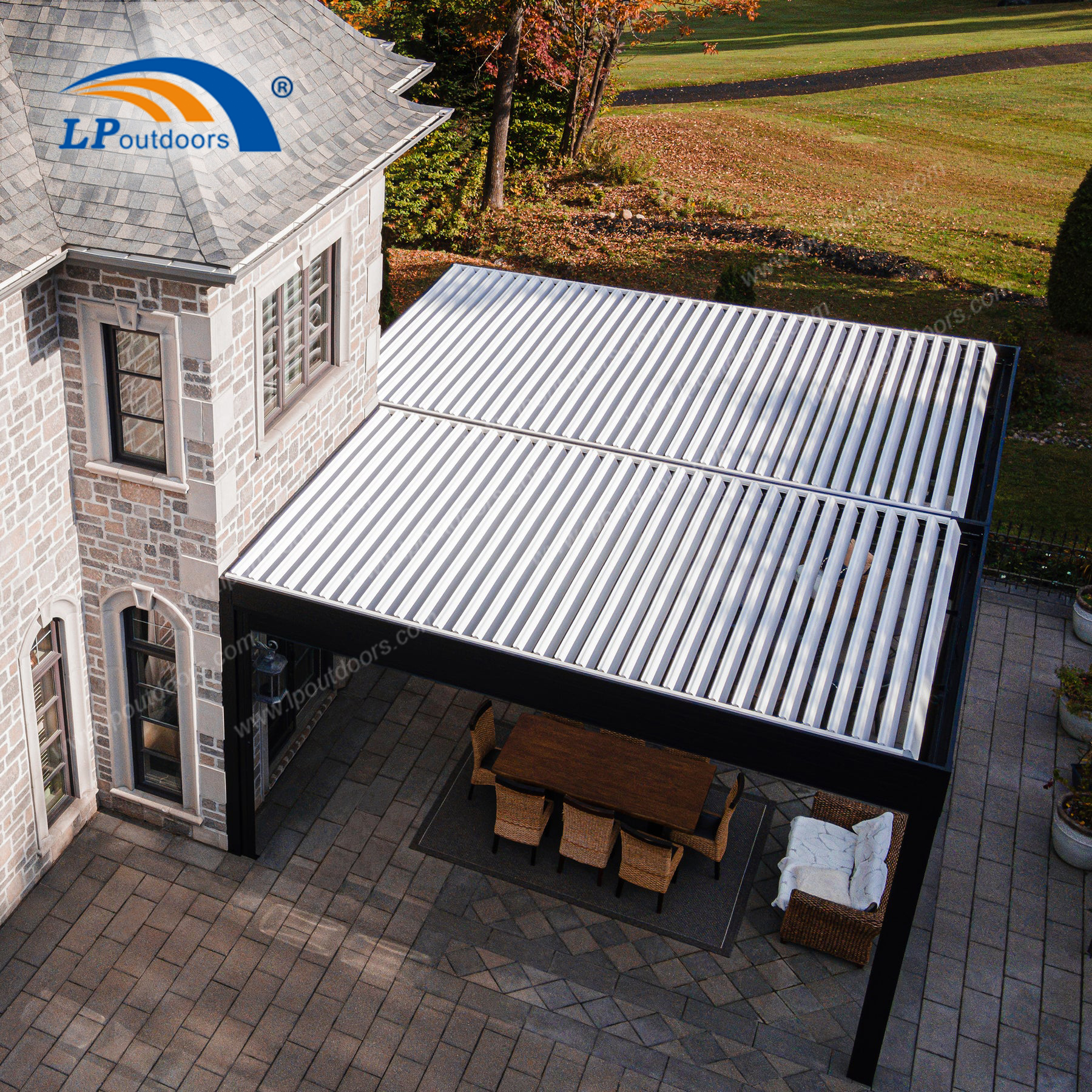 6x8m Heavy Snow Load Aluminum Pergola | Weather-Rated Roof System
