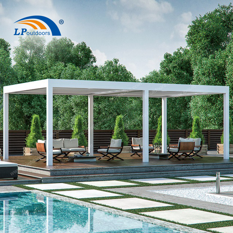 white louver pergola 2