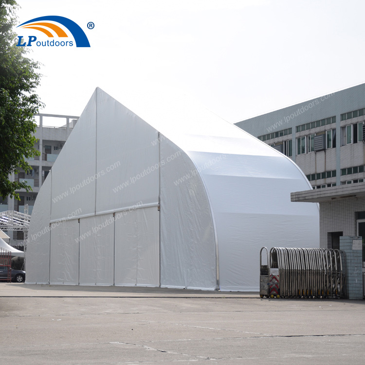 curved tent for storage