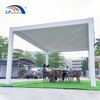 Luxury Patio Waterproof Gazebo Garden Aluminium Outdoor Louvered Hardtop Pergola with LED RGB Light
