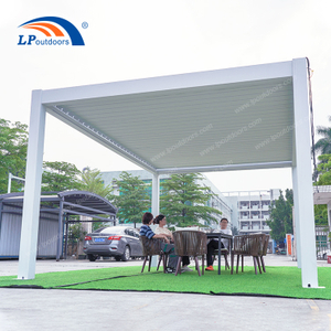 Free Standing Aluminium Waterproof Patio Pergolas with RGB Led Strip Light
