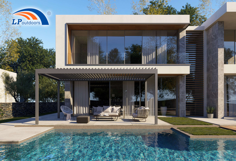Patio Cover Aluminum Pergola with louvered blades for Sale in America,Canada