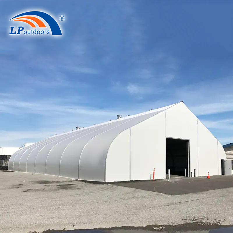 Outdoor Aluminum Curved Structure White PVC Fabric Structure Trade Show Tent For Commercial Event