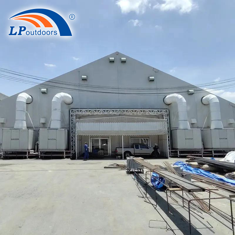 Hig Durable Curved Roof Tent Structure Building Special Aluminum Frame Tent Industry Warehouse Tents 