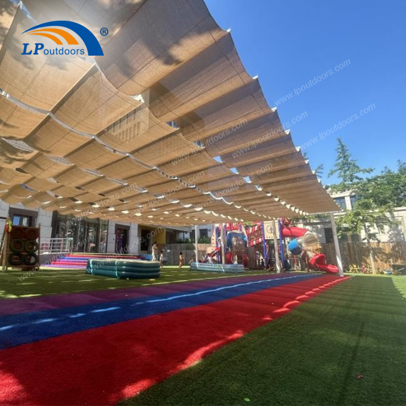 Premium Durable Retractable HDPE Pergola for Outdoor Playground Kid-garden Use